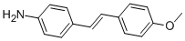 structure of CAS# 7570-37-8, 4-Amino-4'-Methoxystilbene;4-[(E)-2-(4-Methoxyphenyl)Ethenyl]Aniline;4-[(E)-2-(4-Methoxyphenyl)Vinyl]Aniline;4-[2-(4-Methoxyphenyl)Vinyl]Aniline
