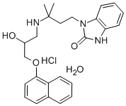 CAS#: 75708-29-1， 3-[3-[(2-Hydroxy-3-Naphthalen-1-Yloxypropyl)Amino]-3-Methylbutyl]-1H-Benzimidazol-2-One Hydrate Hydrochloride
