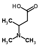 结构式 CAS# 758665-04-2, 3-(二甲基氨基)丁酸