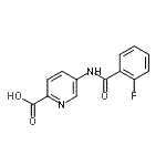 CAS#: 759427-33-3， 5-[(2-Fluorobenzoyl)amino]-2-pyridinecarboxylic acid