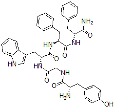 CAS#: 75974-80-0， L-tyrosylglycyl-D-tryptophyl-L-phenylalanyl-D-Phenylalaninamide