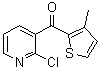structure of CAS# 760192-99-2, (2-Chloro-3-pyridinyl)(3-methyl-2-thienyl)methanone;2-CHLORO-3-(3-METHYL-2-THENOYL)PYRIDINE;MFCD02260448