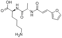 structure of CAS# 76079-03-3, Furylacryloyl-ala-lys-OH;(2S)-6-Amino-2-[[(2S)-2-[[(E)-3-(2-Furyl)Prop-2-Enoyl]Amino]Propanoyl]Amino]Hexanoic Acid;(2S)-6-Amino-2-[[(2S)-2-[[(E)-3-(2-Furyl)-1-Oxoprop-2-Enyl]Amino]-1-Oxopropyl]Amino]Hexanoic Acid;(2S)-6-Amino-2-[[(2S)-2-[[(E)-3-(2-Furyl)Acryloyl]Amino]Propanoyl]Amino]Hexanoic Acid