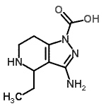 CAS#: 761444-34-2， 3-Amino-4-ethyl-4,5,6,7-tetrahydro-1H-pyrazolo[4,3-c]pyridine-1-carboxylic acid