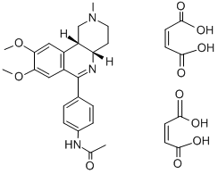 CAS#: 76166-55-7， 6-(4-Acetamidophenyl)-1,2,3,4,4a,10b-hexahydro-8,9-dimethoxy-2-methylbenzo(c)(1,6)-naphthyridine-bis(hydrogen maleate)