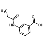 结构式 CAS# 76208-99-6, 3-(丙酰基氨基)苯甲酸