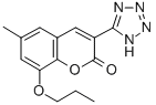 CAS 登录号:76239-41-3, 6-甲基-8-丙氧基-3-(2H-四唑-5-基)苯并吡喃-2-酮