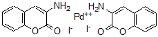 CAS 登录号：76295-02-8， 顺式-二(2-氧代-2H-1-苯并吡喃-3-基氨合)二碘钯(II)