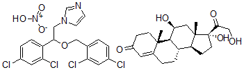 CAS#: 76391-78-1， (11beta)-11,17,21-Trihydroxy-Pregn-4-ene-3,20-dione mixt. with 1-(2-(2,4-dichlorophenyl)-2-((2,4-dichlorophenyl)methoxy)ethyl)-1H-imidazole mononitrate
