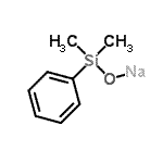 structure of CAS# 7646-75-5, Sodium dimethyl(phenyl)silanolate;Sodium dimethylphenylsilanolate;Sodium phenyldimethylsilanolate