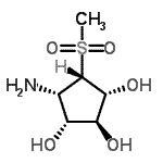 CAS#: 764621-17-2， (1R,2S,3R,4S,5S)-4-Amino-5-(methylsulfonyl)-1,2,3-cyclopentanetriol