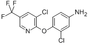 structure of CAS# 76471-06-2, 3-Chloro-4-[3-Chloro-5-(Trifluoromethyl)Pyridin-2-Yl]Oxyaniline;3-Chloro-4-[[3-Chloro-5-(Trifluoromethyl)-2-Pyridyl]Oxy]Aniline;[3-Chloro-4-[[3-Chloro-5-(Trifluoromethyl)-2-Pyridyl]Oxy]Phenyl]Amine;3-Chloro-4-[3-Chloro-5-(Trifluoromethyl)Pyridin-2-Yl]Oxy-Aniline