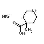 结构式 CAS# 76508-55-9, 4-氨基-4-哌啶羧酸氢溴酸盐(1:1)