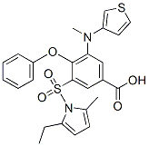 CAS 登录号：76557-35-2， 3-(2-乙基-5-甲基吡咯-1-基)磺酰基-4-(苯氧基)-5-(噻吩-3-基甲基氨基)苯甲酸