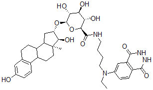 CAS#: 76648-58-3， (2S,3S,4S,5R,6R)-6-[[(13S,16S,17S)-3,17-Dihydroxy-13-Methyl-6,7,8,9,11,12,14,15,16,17-Decahydrocyclopenta[a]Phenanthren-16-Yl]Oxy]-N-[4-[(1,4-Dioxo-2,3-Dihydrophthalazin-6-Yl)-Ethylamino]Butyl]-3,4,5-Trihydroxyoxane-2-Carboxamide