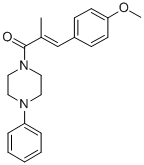 CAS#: 76691-28-6， (E)-3-(4-Methoxyphenyl)-2-Methyl-1-(4-Phenylpiperazin-1-Yl)Prop-2-En-1-One