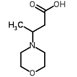 structure of CAS# 767240-85-7, 3-(4-Morpholinyl)butanoic acid;3-(4-morpholinyl)butanoic acid;3-morpholin-4-ylbutanoic acid;3-Morpholin-4-yl-butyric acid