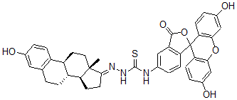 CAS#: 76841-57-1， 3-(3',6'-Dihydroxy-3-Oxospiro[2-Benzofuran-1,9'-Xanthene]-5-Yl)-1-[[(8R,9S,13S,14S)-3-Hydroxy-13-Methyl-7,8,9,11,12,14,15,16-Octahydro-6H-Cyclopenta[a]Phenanthren-17-Ylidene]Amino]Thiourea