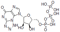 CAS#: 77044-71-4， [(2R,3S,4R,5R)-3,4-Dihydroxy-5-(5-Oxo-1H-Tetrazolo[5,1-b]Purin-8-Yl)Oxolan-2-Yl]Methyl (Hydroxy-Phosphonooxyphosphoryl) Hydrogen Phosphate