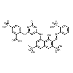CAS 登录号：77093-20-0， 2-{[4-氯-6-({8-羟基-3,6-二磺基-7-[(2-磺基苯基)偶氮]-1-萘基}氨基)-1,3,5-三嗪-2-基]氨基}-5-磺基苯甲酸
