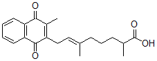 CAS#: 77179-33-0， (E)-2,6-Dimethyl-8-(3-Methyl-1,4-Dioxonaphthalen-2-Yl)Oct-6-Enoic Acid