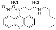 CAS 登录号:77280-91-2, N-己基-N'-(1-硝基吖啶-9-基)丙烷-1,3-二胺二盐酸盐