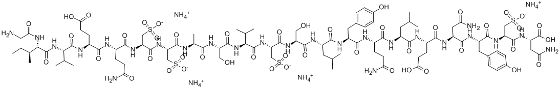 structure of CAS# 77282-71-4, Insulin Chain A Oxidized Ammonium Salt