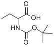 结构式 CAS# 77284-64-1, 叔丁氧羰基-DL-2-氨基丁酸