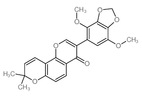 CAS#: 7731-08-0， 3-(2,5-Dimethoxy-3,4-Methylenedioxyphenyl)-8,8-Dimethyl-4H,8H-Benzo[1,2-b:3,4-b']Dipyran-4-One