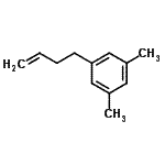 structure of CAS# 77446-28-7, 1-(3-Buten-1-yl)-3,5-dimethylbenzene;4-(3,5-Dimethylphenyl)-1-butene