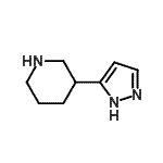 结构式 CAS# 774479-26-4, 3-(1H-吡唑-5-基)哌啶