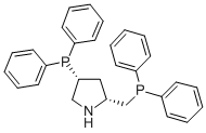 结构式 CAS# 77450-05-6, (2R,4R)-4-(二苯基膦基)-2-[(二苯基膦基)甲基]-吡咯烷