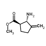 CAS#: 774511-88-5， Methyl (1R,2S)-2-amino-3-methylenecyclopentanecarboxylate