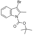structure of CAS# 775305-12-9, 3-Bromo-2-Methylindole-1-Carboxylic Acid Tert-Butyl Ester;Tert-Butyl 3-Bromo-2-Methyl-1H-Indole-1-Carboxylate, 1-(Tert-Butoxycarbonyl)-3-Bromo-2-Methyl-1H-Indole;3-BROMO-2-METHYLINDOLE-1-CARBOXYLIC ACID TERT-BUTYL ESTER;3-Bromo-2-Methyl-1H-Indole, N-BOC Protected 98%