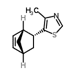 CAS#: 777092-61-2， 5-[(1R,2R,4R)-Bicyclo[2.2.1]hept-5-en-2-yl]-4-methyl-1,3-thiazole