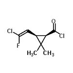 CAS#: 77723-39-8， (1R,3R)-3-[(E)-2-Chloro-2-fluorovinyl]-2,2-dimethylcyclopropanecarbonyl chloride