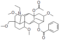 CAS#: 77757-14-3， (1alpha,3alpha,6alpha,14alpha,16beta)-20-Ethyl-1,6,16-Trimethoxy-4-(Methoxymethyl)-Aconitane-3,8,14-Triol 8-Acetate 14-Benzoate