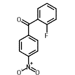 结构式 CAS# 77778-85-9, (2-氟苯基)(4-硝基苯基)甲酮