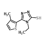 CAS#: 777875-20-4， 4-Ethyl-5-(3-methyl-2-thienyl)-2,4-dihydro-3H-1,2,4-triazole-3-thione