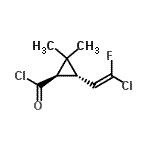 CAS#: 77789-74-3， (1R,3S)-3-[(E)-2-Chloro-2-fluorovinyl]-2,2-dimethylcyclopropanecarbonyl chloride