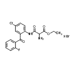 CAS#: 77822-80-1， 4-Chloro-1-[(O-ethyl-3-oxoseryl)amino]-2-(2-fluorobenzoyl)benzene hydrobromide (1:1)
