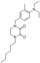 CAS#: 77918-02-6， 1-[(4-Diethylamino-3-Methylphenyl)Methyl]-4-Hexylpiperazine-2,3-Dione
