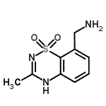CAS#: 779277-86-0， 1-(3-Methyl-1,1-dioxido-4H-1,2,4-benzothiadiazin-8-yl)methanamine