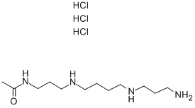 structure of CAS# 77928-70-2, N1-Acetylspermine Trihydrochloride;N-[3-[4-(3-Aminopropylamino)Butylamino]Propyl]Ethanamide;C02567;Chebi:17312