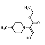 CAS#: 780699-24-3， Ethyl (2Z)-3-hydroxy-2-(4-methyl-1-piperazinyl)acrylate