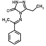 CAS#: 780786-37-0， 5-Ethyl-4-[(E)-(1-phenylethylidene)amino]-2,4-dihydro-3H-1,2,4-triazol-3-one