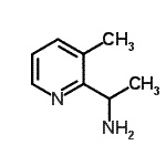 structure of CAS# 780803-63-6, 1-(3-Methyl-2-pyridinyl)ethanamine;[1-(3-methylpyridin-2-yl)ethyl]amine;1-(3-methyl-2-pyridinyl)ethanamine;1-(3-methyl-2-pyridyl)ethylamine