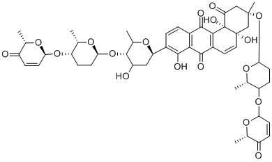 structure of CAS# 78164-00-8, Vineomycine A1;(3R,4Ar,12Bs)-4A,8,12B-Trihydroxy-9-[(2R,4R,5S,6R)-4-Hydroxy-6-Methyl-5-[(2S,5S,6S)-6-Methyl-5-[[(2R,6S)-6-Methyl-5-Oxo-2H-Pyran-2-Yl]Oxy]Tetrahydropyran-2-Yl]Oxy-Tetrahydropyran-2-Yl]-3-Methyl-3-[(2S,5S,6S)-6-Methyl-5-[[(2R,6S)-6-Methyl-5-Oxo-2H-Pyran-2-Yl]Oxy]Tetrahydropyran-2-Yl]Oxy-2,4-Dihydrobenzo[A]Anthracene-1,7,12-Trione;(3R,4Ar,12Bs)-4A,8,12B-Trihydroxy-9-[(2R,4R,5S,6R)-4-Hydroxy-6-Methyl-5-[[(2S,5S,6S)-6-Methyl-5-[[(2R,6S)-6-Methyl-5-Oxo-2H-Pyran-2-Yl]Oxy]-2-Tetrahydropyranyl]Oxy]-2-Tetrahydropyranyl]-3-Methyl-3-[[(2S,5S,6S)-6-Methyl-5-[[(2R,6S)-6-Methyl-5-Oxo-2H-Pyran-2-Yl]Oxy]-2-Tetrahydropyranyl]Oxy]-2,4-Dihydrobenzo[A]Anthracene-1,7,12-Trione;(3R,4Ar,12Bs)-4A,8,12B-Trihydroxy-9-[(2R,4R,5S,6R)-4-Hydroxy-5-[(2S,5S,6S)-5-[[(2R,6S)-5-Keto-6-Methyl-2H-Pyran-2-Yl]Oxy]-6-Methyl-Tetrahydropyran-2-Yl]Oxy-6-Methyl-Tetrahydropyran-2-Yl]-3-[(2S,5S,6S)-5-[[(2R,6S)-5-Keto-6-Methyl-2H-Pyran-2-Yl]Oxy]-6-Methyl-Tetrahydropyran-2-Yl]Oxy-3-Methyl-2,4-Dihydrobenzo[A]Anthracene-1,7,12-Trione