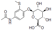 CAS#: 78180-86-6， (2S,3S,4S,5R,6S)-6-(4-Acetamido-2-Methylsulfanylphenoxy)-3,4,5-Trihydroxyoxane-2-Carboxylic Acid