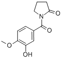 CAS 登录号：78282-45-8， 1-(3-羟基-4-甲氧基苯甲酰基)吡咯烷-2-酮